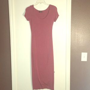 Rose competed pink dress, casual and comfortable